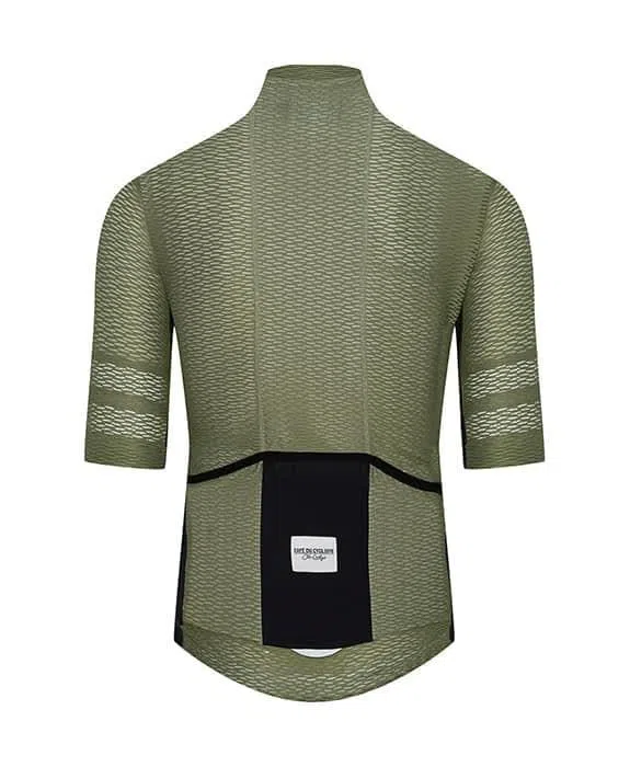 CAFE DU CYCLISTE  Christelle Ultralight Cycling Jersey - Olive - Image 3