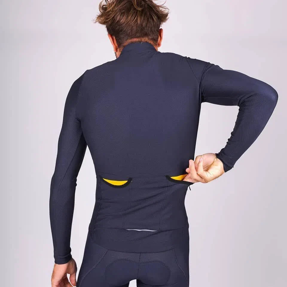 CAFE DU CYCLISTE Clemence Long Sleeve Jersey - Navy - Image 5