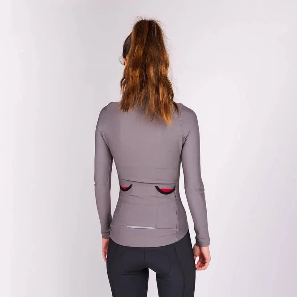CAFE DU CYCLISTE Clemence Women Long Sleeve Jersey - Dark Grey - Image 5