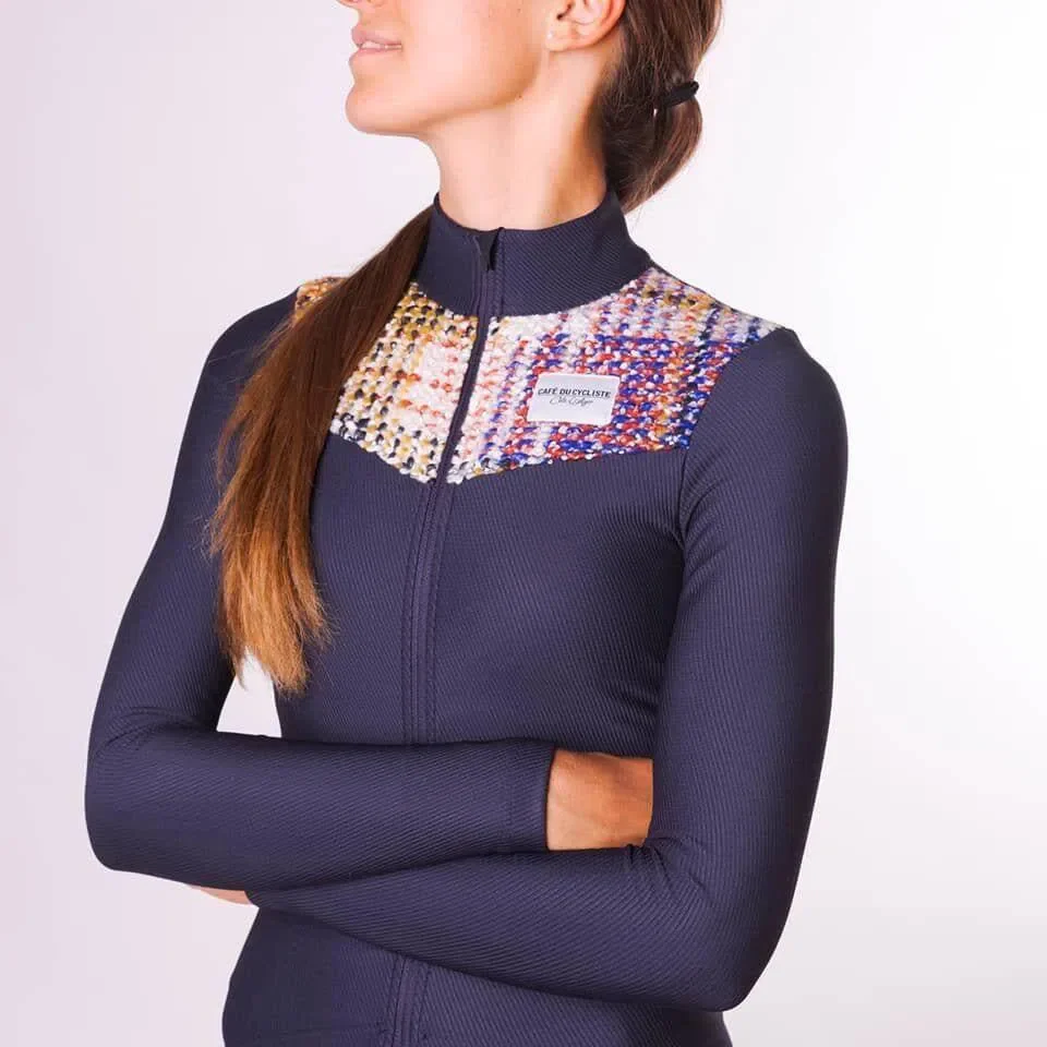 CAFE DU CYCLISTE Clemence Women Long Sleeve Jersey - Navy - Image 4
