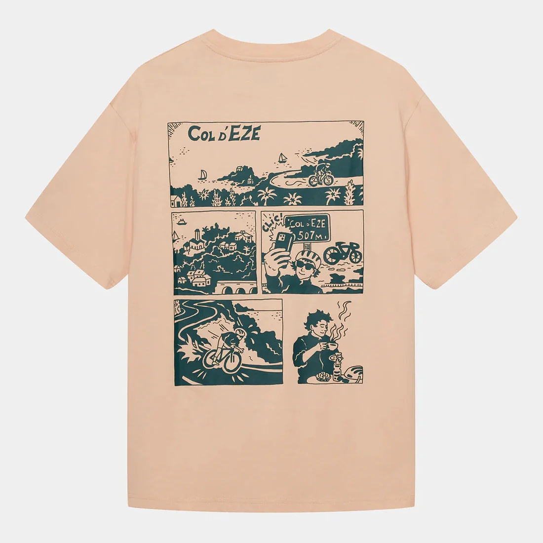 CAFE DU CYCLISTE Col Eze Explore T-Shirt - Sand - Image 2