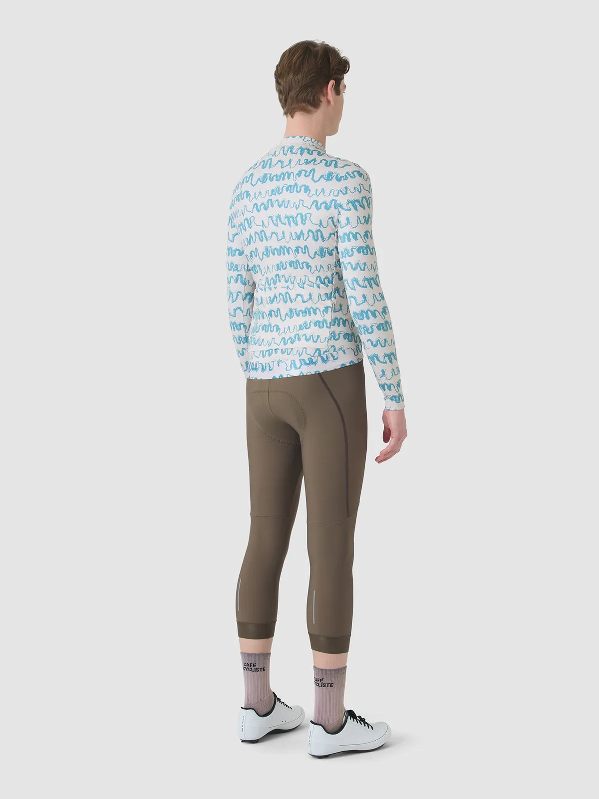 CAFÉ DU CYCLISTE Constance Midweight Long Sleeve Jersey - Pearl Grey/Deep Water - Image 5
