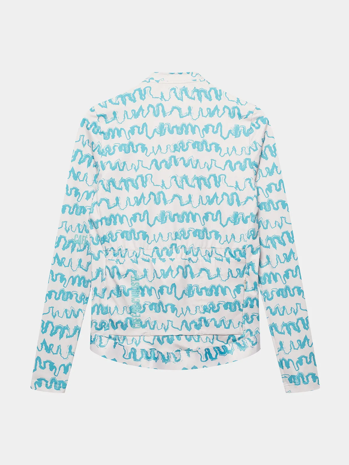 CAFÉ DU CYCLISTE Constance Midweight Long Sleeve Jersey - Pearl Grey/Deep Water - Image 6