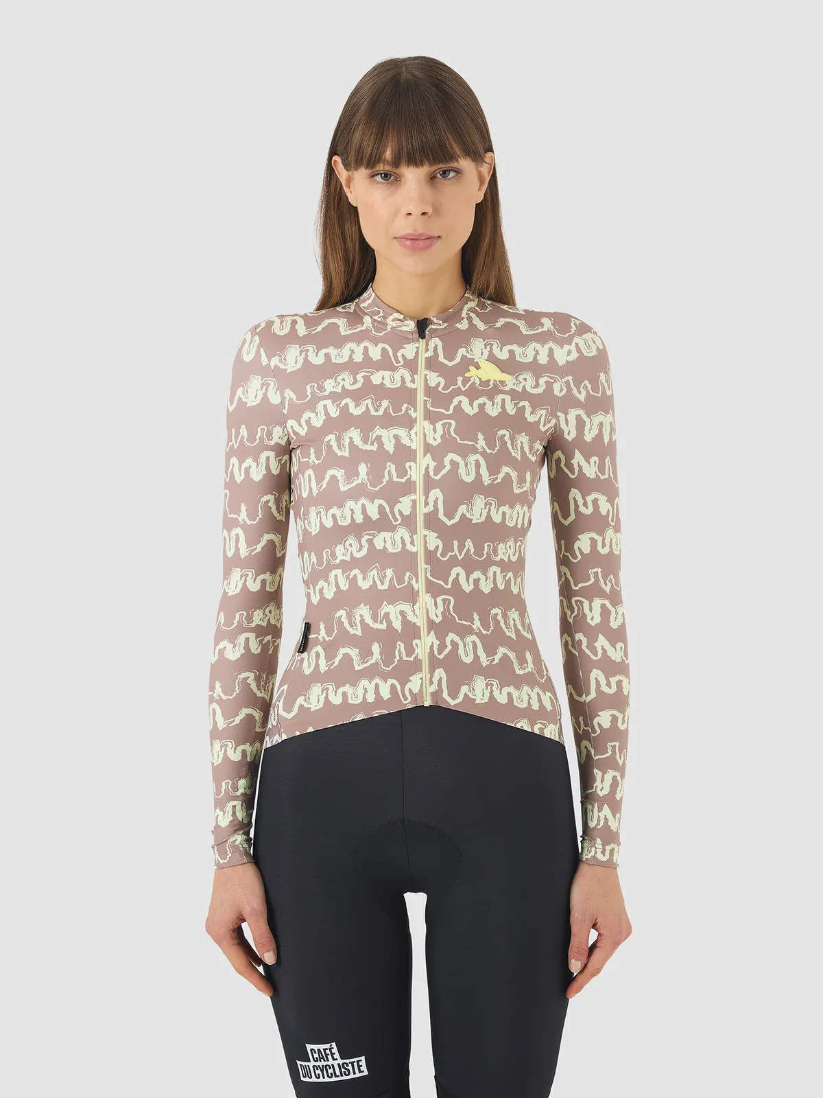 CAFE DU CYCLISTE Constance Midweight LS Women Jersey - Naples Yellow - Image 3
