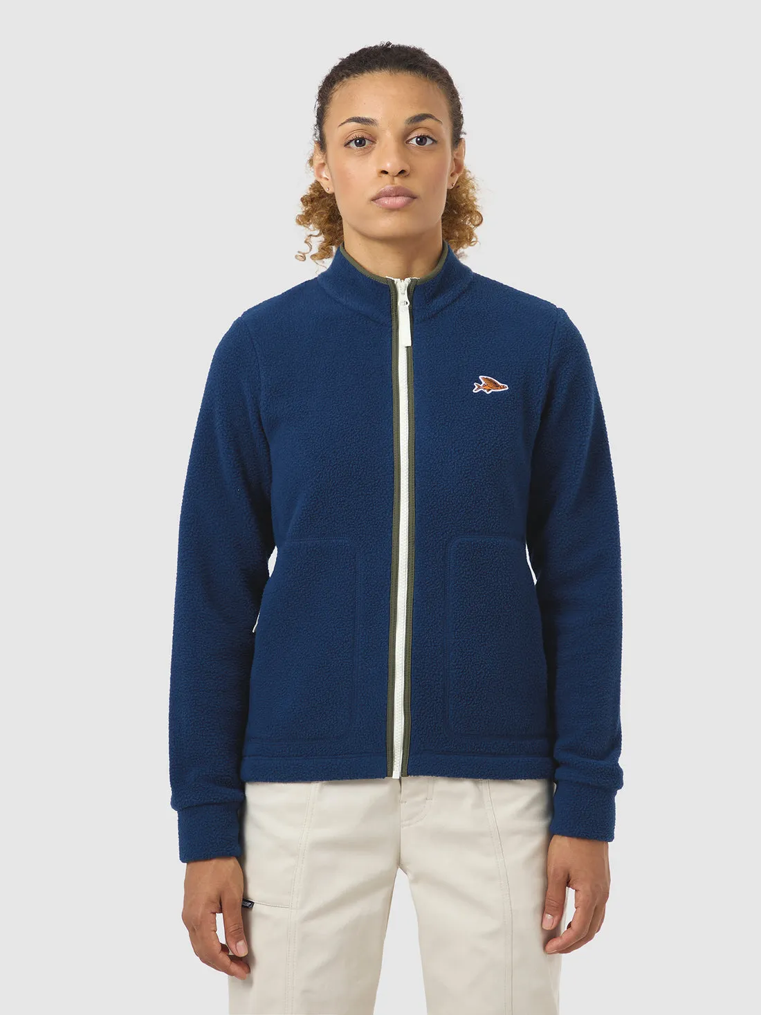 CAFE DU CYCLISTE Domitille Women Fleece Jacket - Navy - Image 2