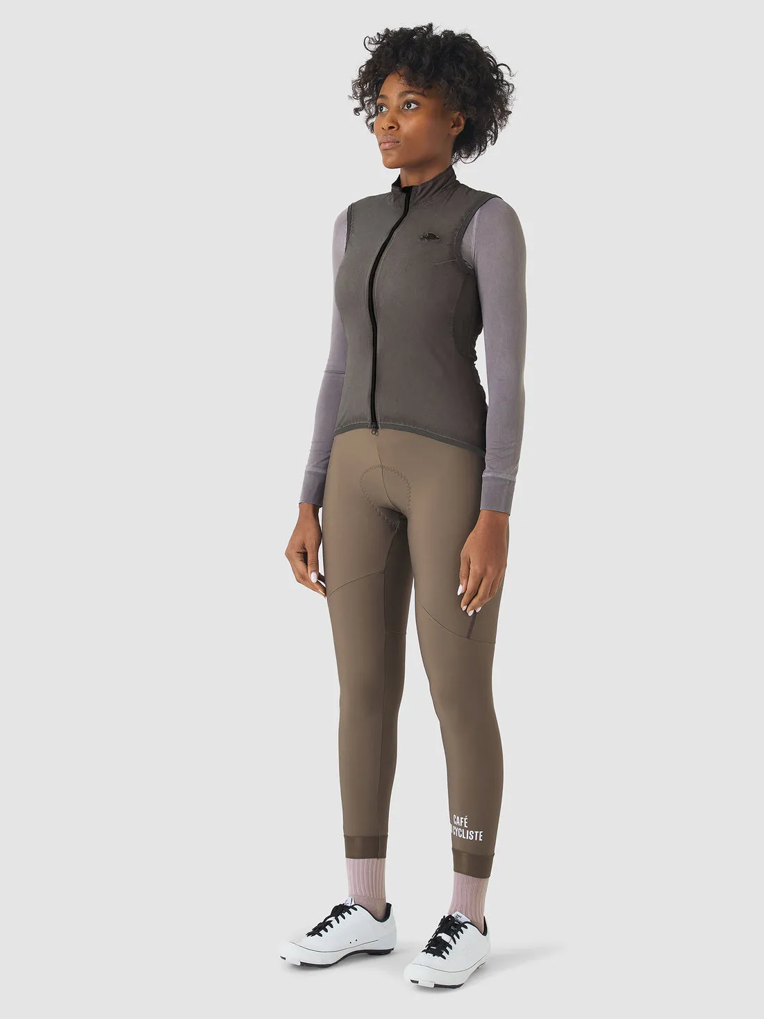 CAFE DU CYCLISTE Edith Women Gilet - Cold Dye Charcoal - Image 5