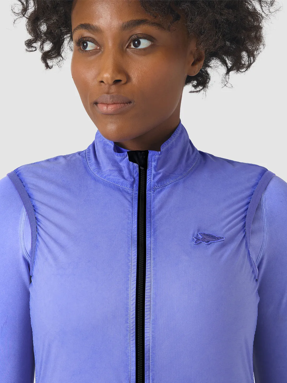 CAFE DU CYCLISTE Edith Women Gilet - Cold Dye Verbena - Image 3