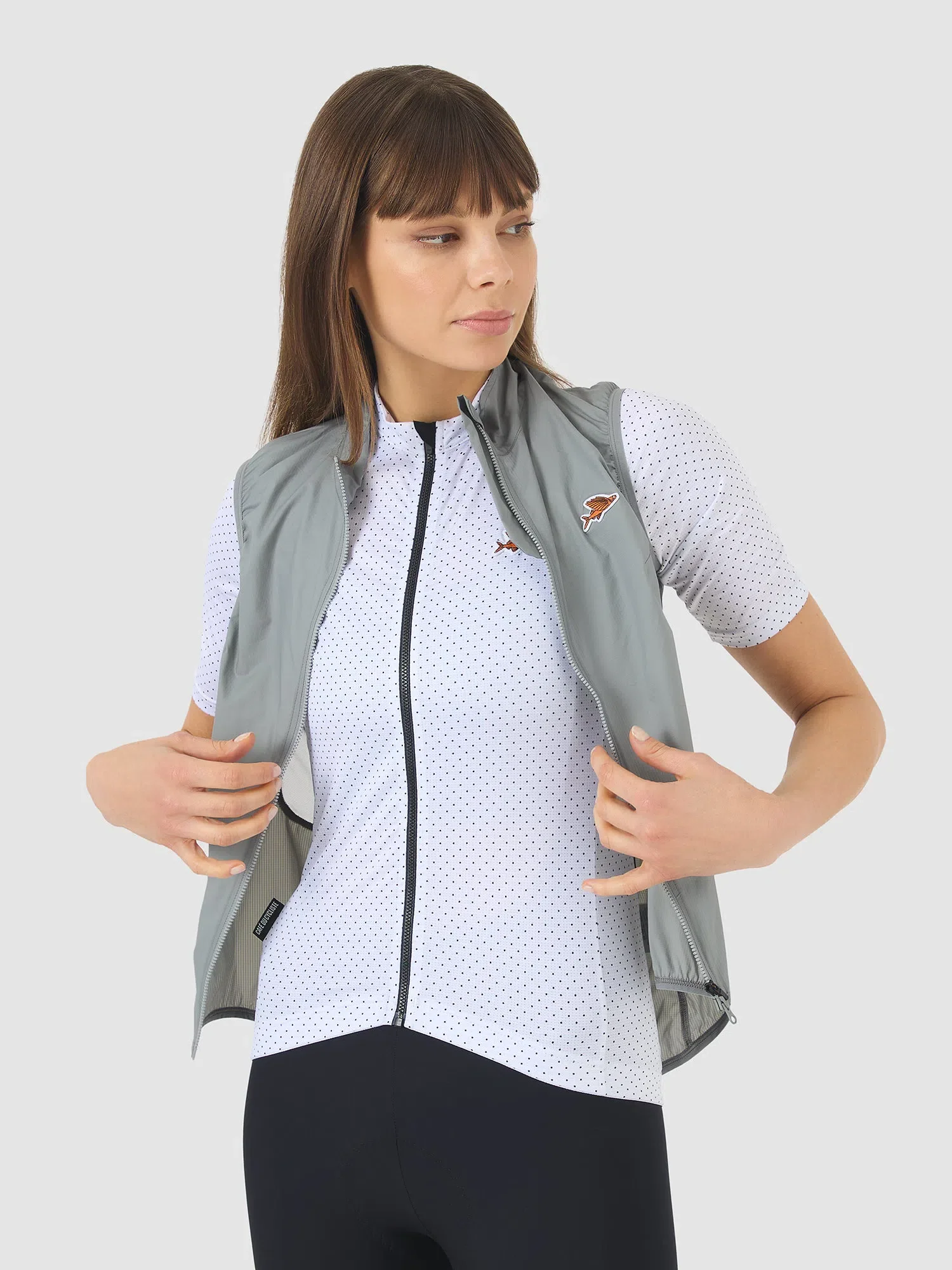 CAFE DU CYCLISTE Edith Women Gilet - Mountain Fog - Image 3