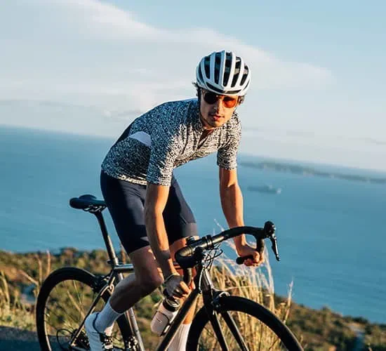 CAFE DU CYCLISTE Francine Jersey Breton - Textured Navy - Image 3