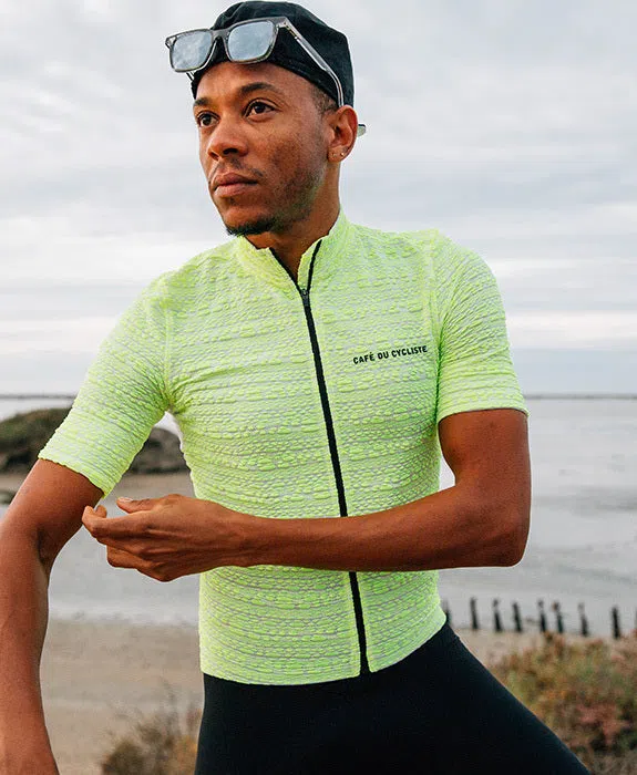 CAFE DU CYCLISTE Francine Jersey Breton - Textured Yellow - Image 3