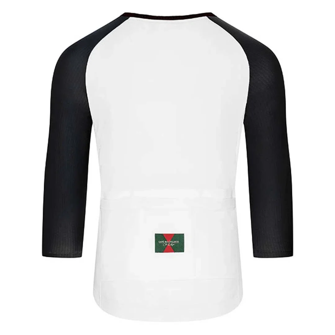 CAFE DU CYCLISTE Gravel Cycling Jersey Barbara - White/Black - Image 2