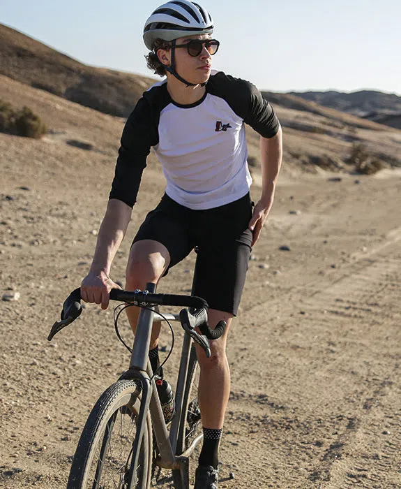 CAFE DU CYCLISTE Gravel Cycling Jersey Barbara - White/Black - Image 3