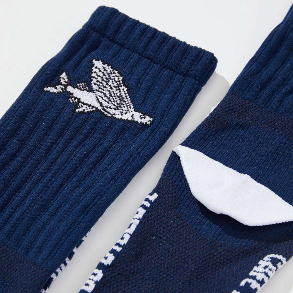 CAFE DU CYCLISTE Gravel Cycling Socks - Flying Fish Navy - Image 3