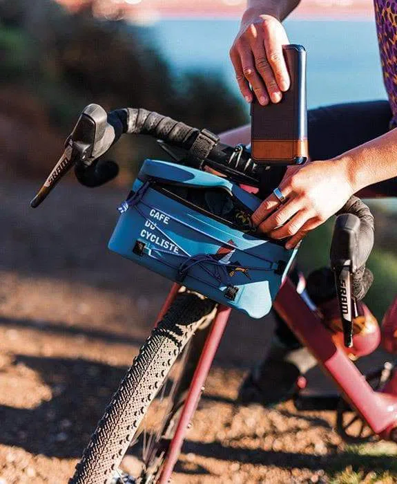 CAFE DU CYCLISTE Handlebar Bag - Blue - Image 5