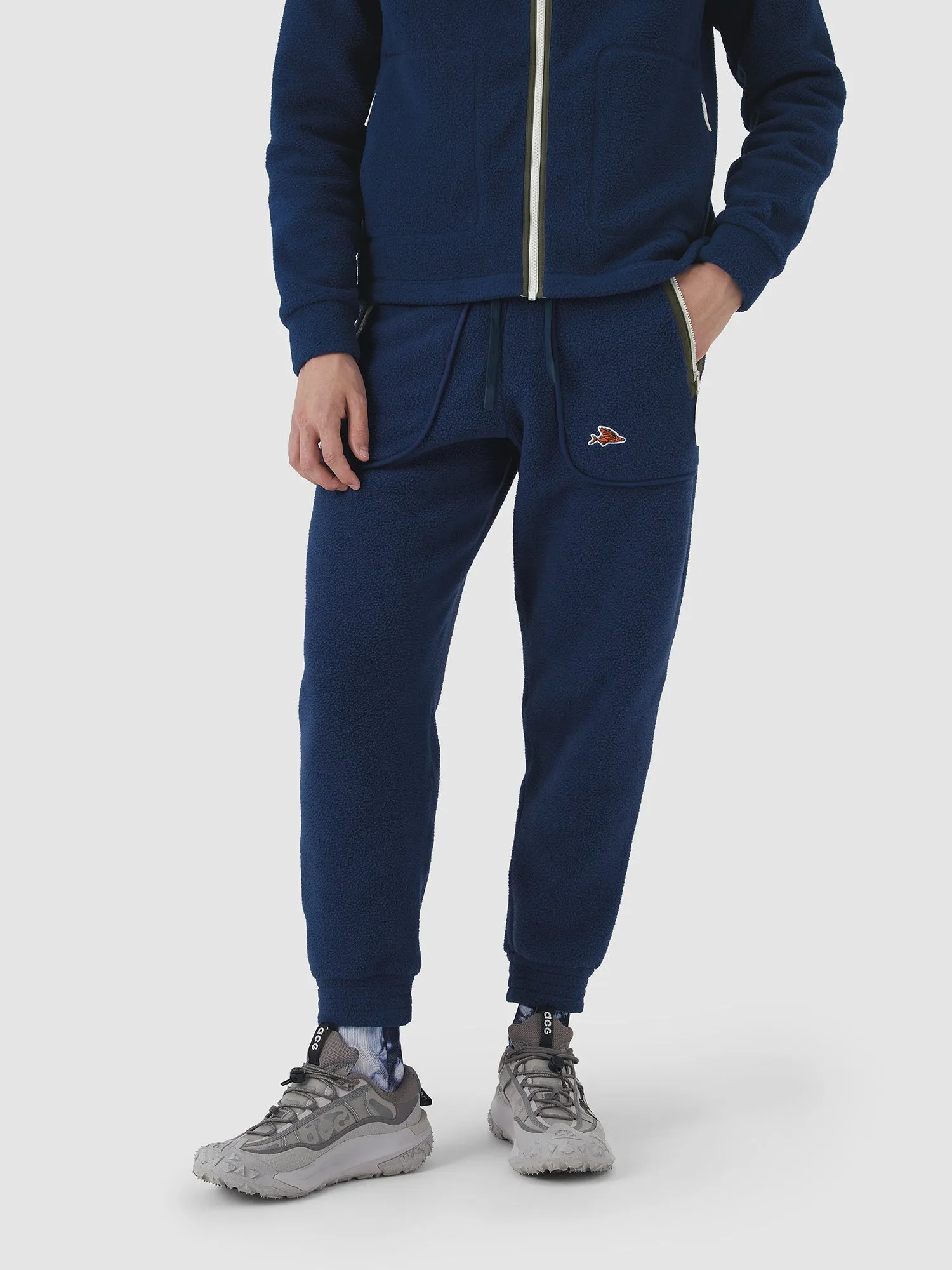CAFE DU CYCLISTE Henriette Track Pants - Navy - Image 4