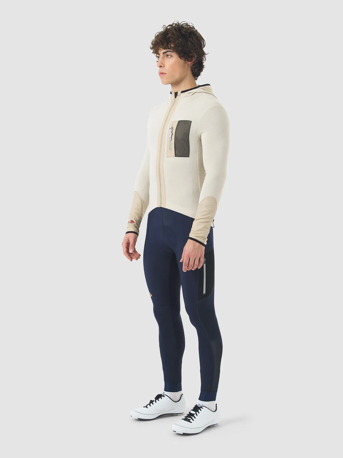 CAFE DU CYCLISTE Ingrid Microfleece Long Sleeve Jersey - Pearl Grey - Image 6
