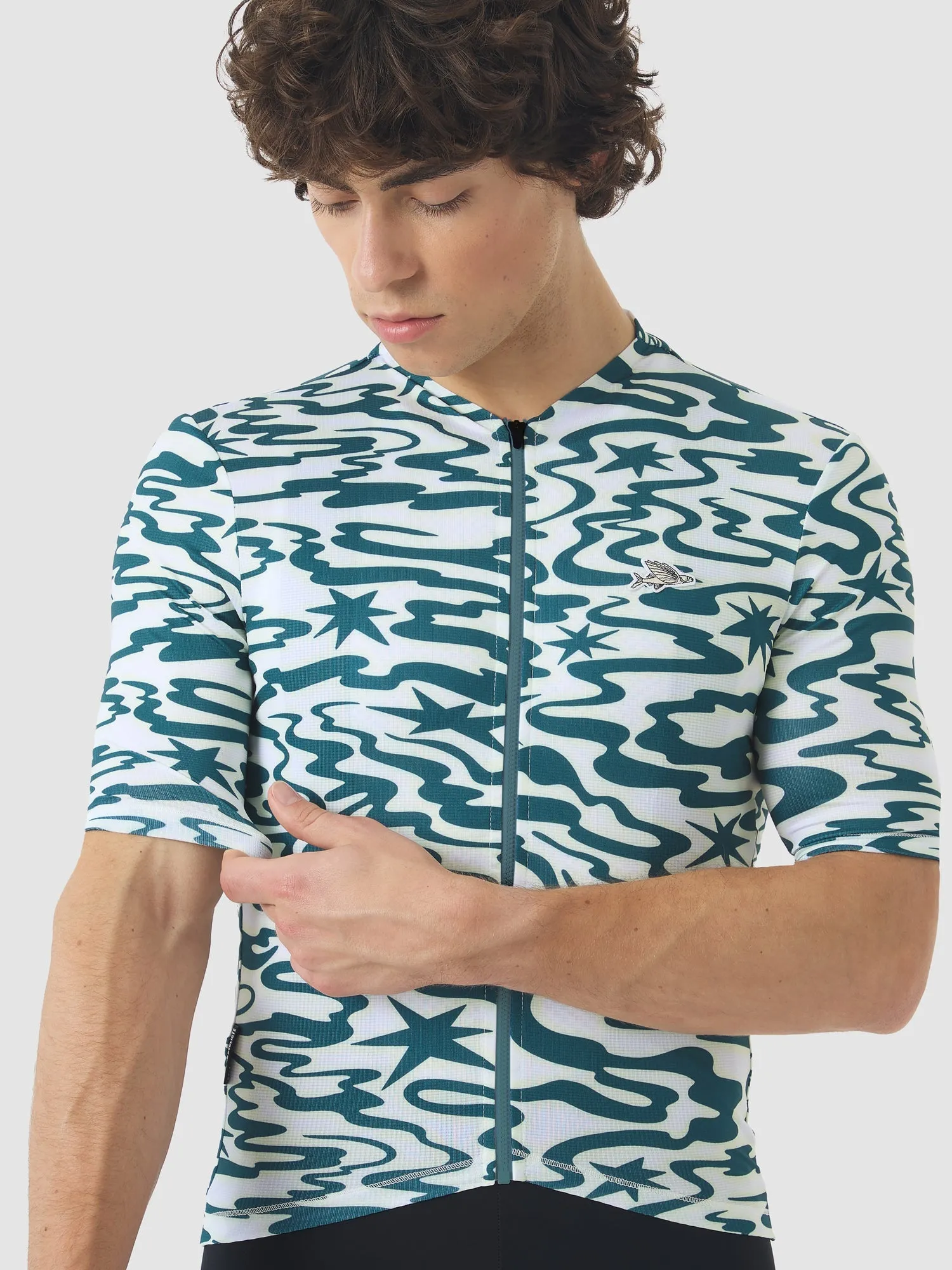 CAFÉ DU CYCLISTE Laurette Jersey  - Stars Dark Sea - Image 5
