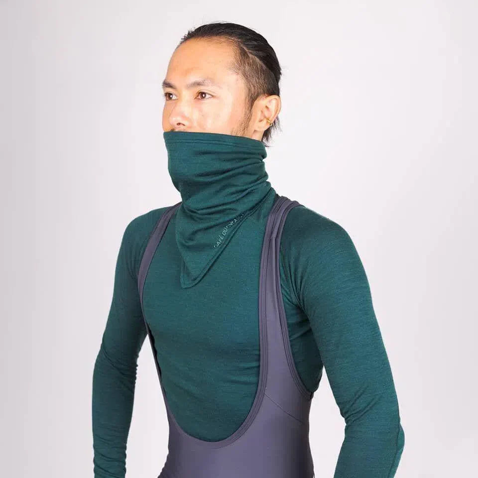 CAFE DU CYCLISTE Loulou Merino Neck Warmer - Alpine Green - Image 2