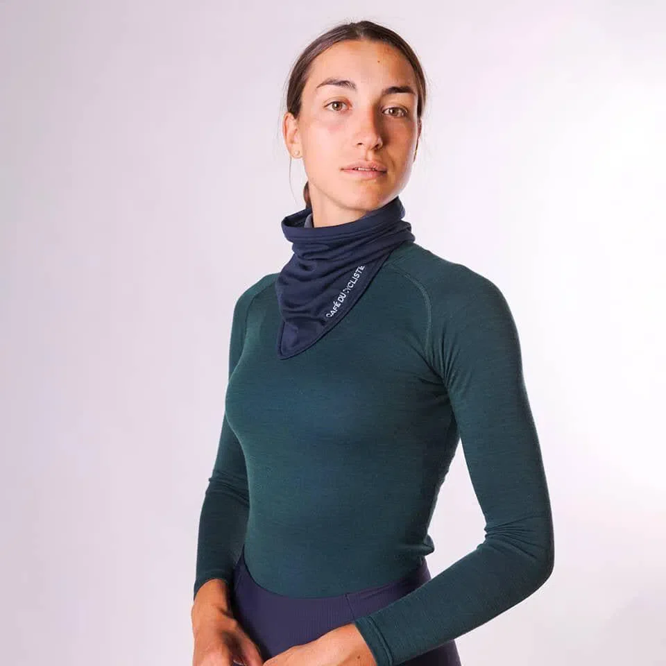 CAFE DU CYCLISTE Loulou Merino Neck Warmer - Navy - Image 2