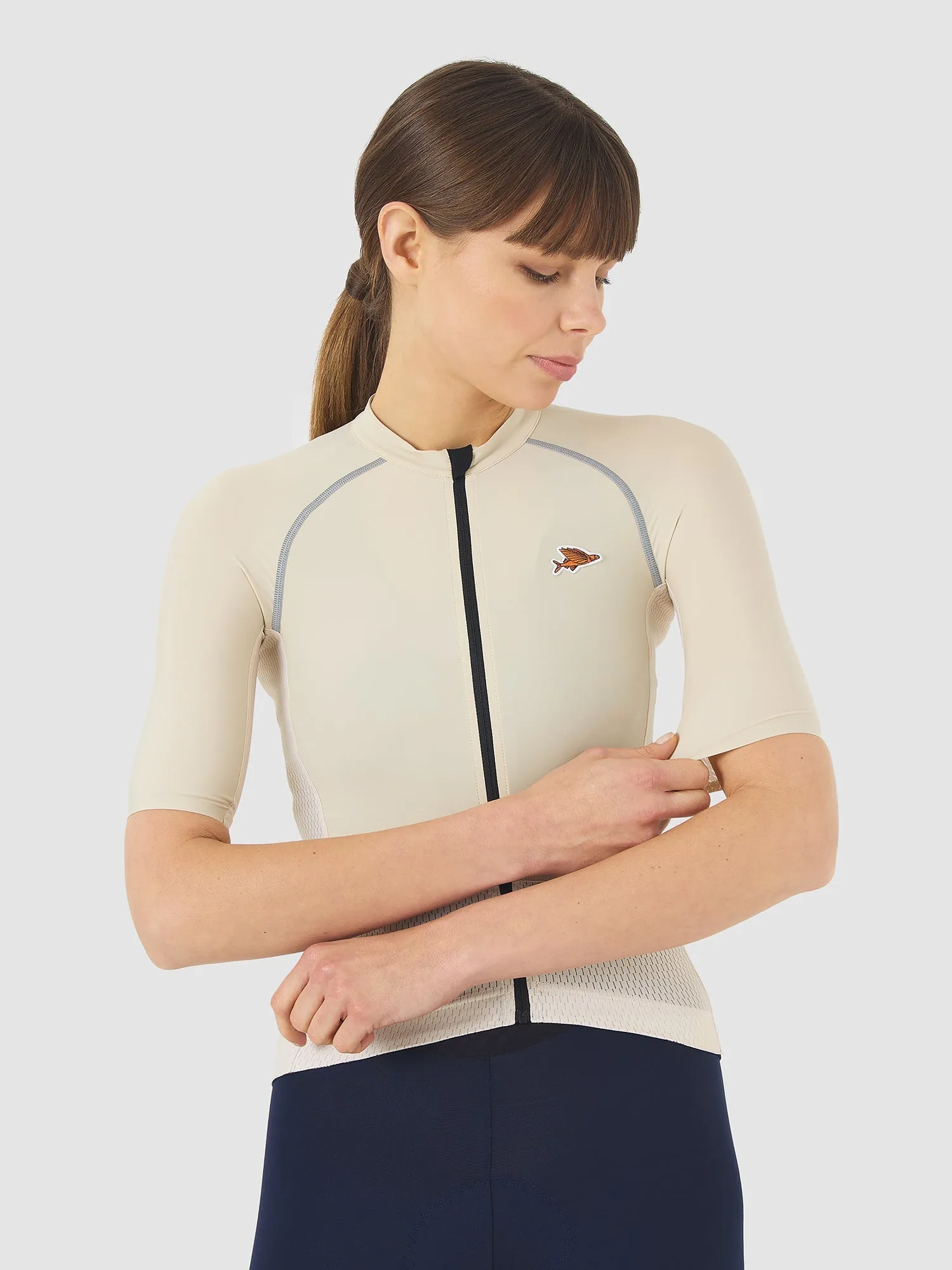 CAFE DU CYCLISTE Magda Lightweight Women Jersey - Chalk - Image 3
