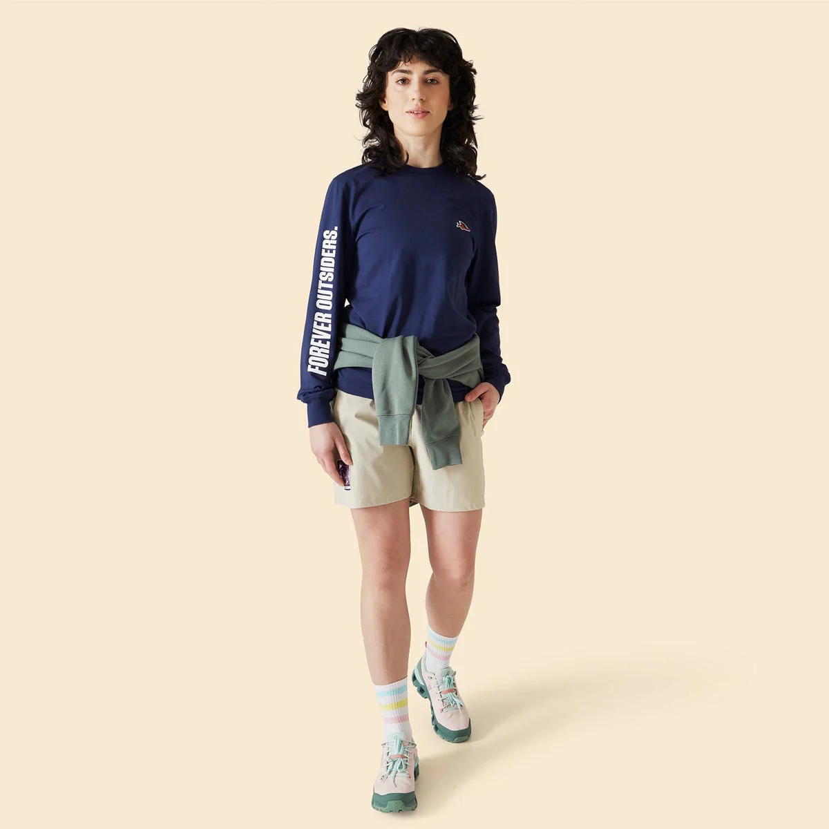 CAFE DU CYCLISTE Maria LS TShirt - Navy - Image 4