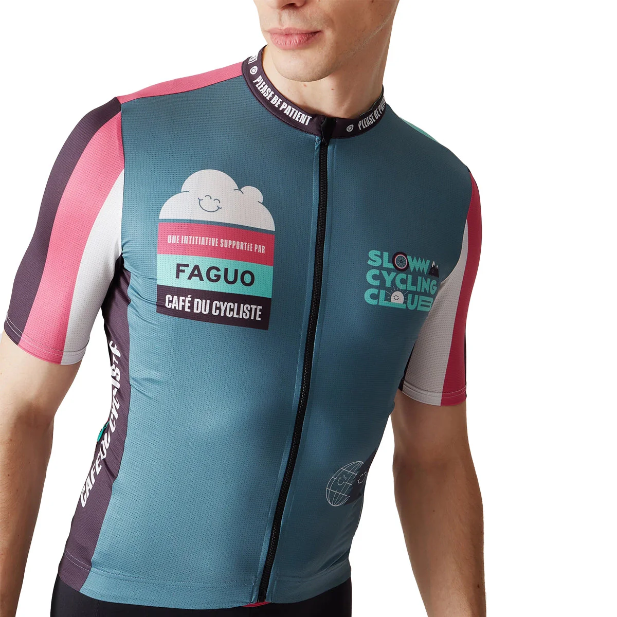 CAFE DU CYCLISTE X FAGUO Marius Cycling Jersey - Slow Black - Image 4