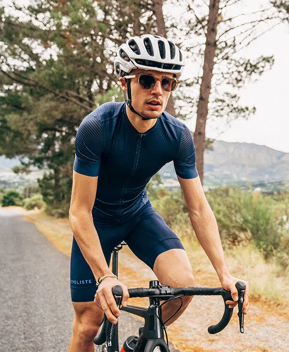 CAFE DU CYCLISTE Micheline Ultralight Cycling Jersey - Solid Navy - Image 3