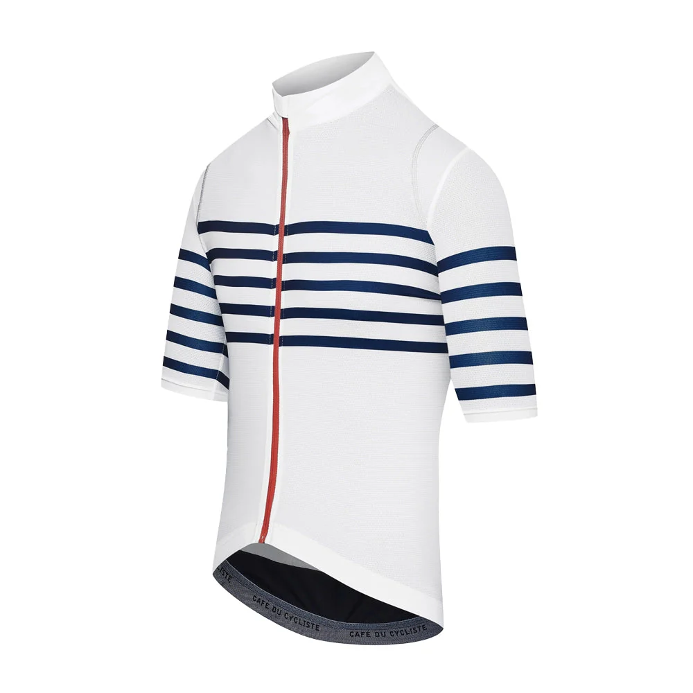 CAFE DU CYCLISTE Mona Cycling Jersey - White Classic - Image 3
