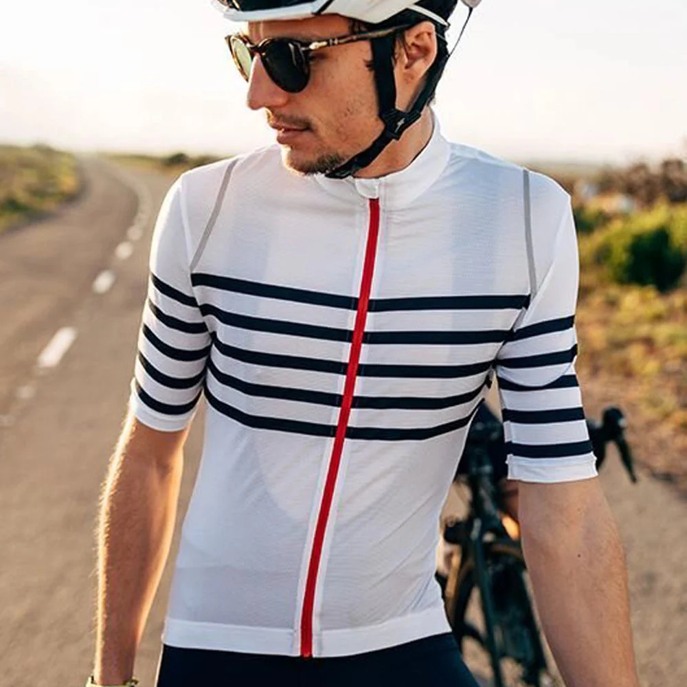CAFE DU CYCLISTE Mona Cycling Jersey - White Classic - Image 4