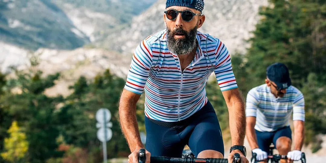 CAFE DU CYCLISTE Mona Jersey - Parasol Bleu Rouge - Image 3