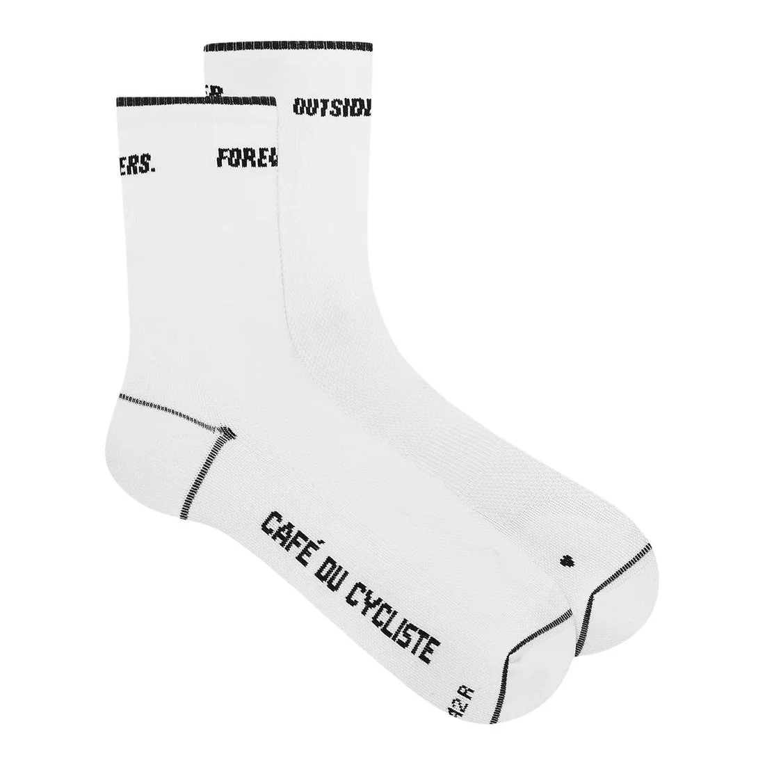 CAFE DU CYCLISTE Motto Summer Socks- Black on White
