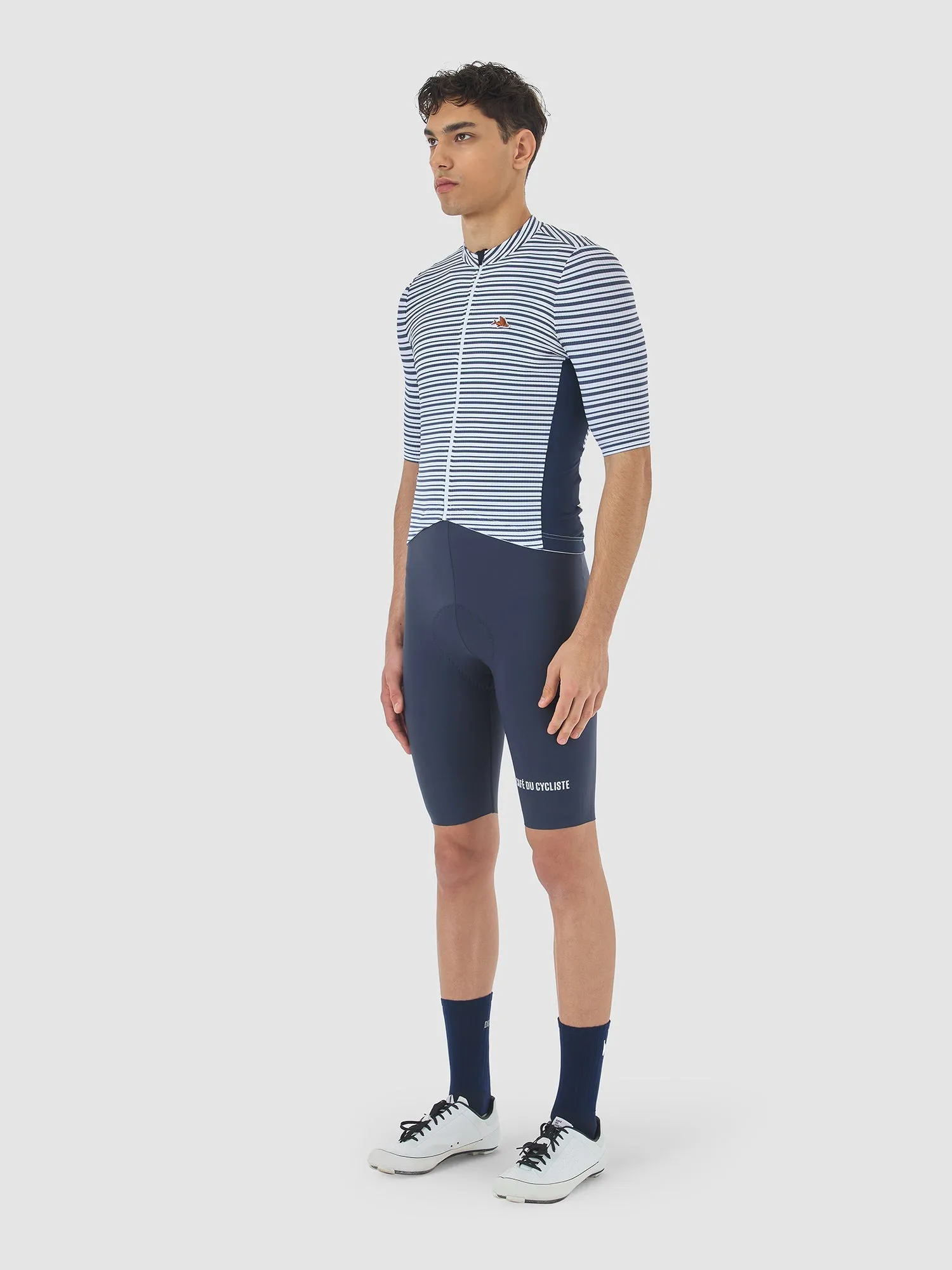 CAFE DU CYCLISTE Romy Midweight Jersey - Navy/White - Image 3