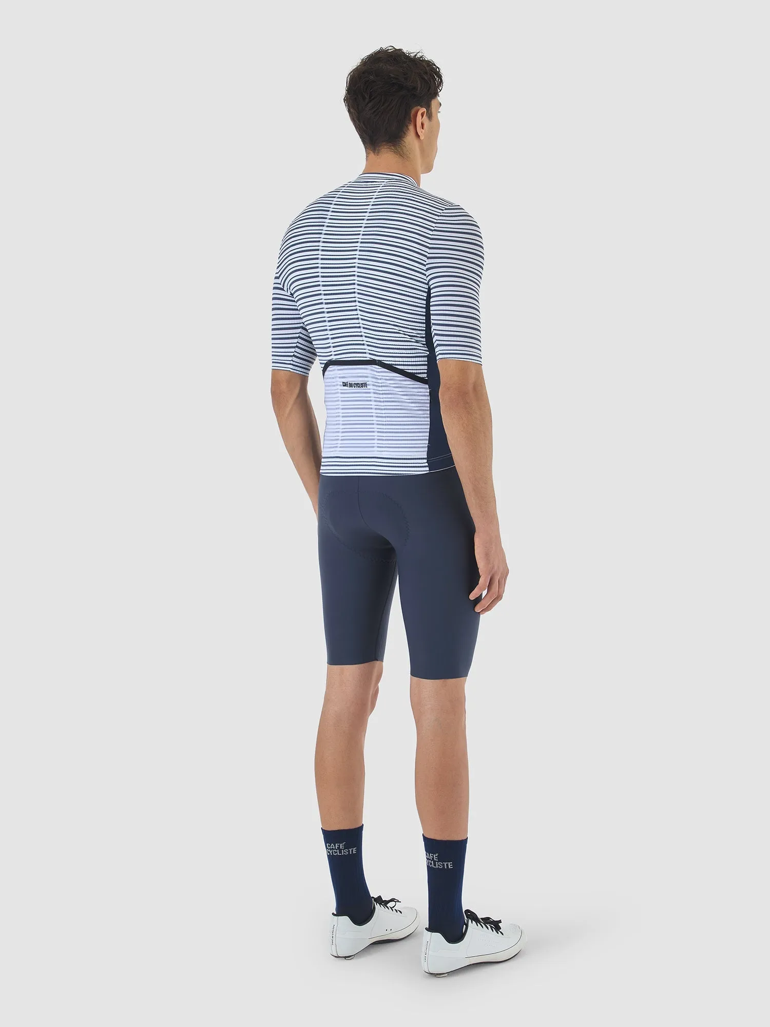 CAFE DU CYCLISTE Romy Midweight Jersey - Navy/White - Image 4