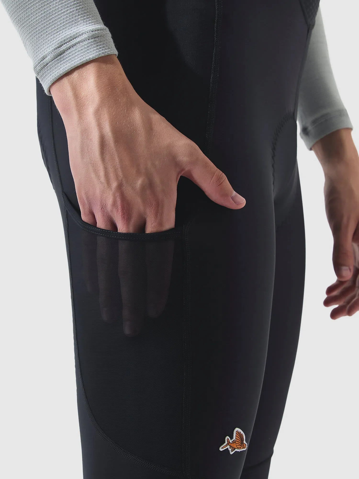 CAFE DU CYCLISTE Rosie Audax Cargo Winter Bib Tights - Black - Image 6