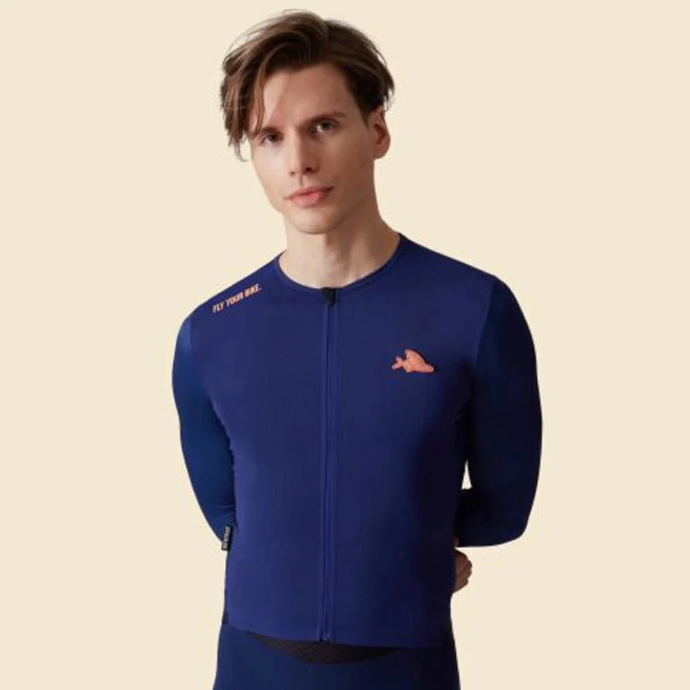 CAFE DU CYCLISTE Roxane Race Long Sleeve Jersey - Navy - Image 4