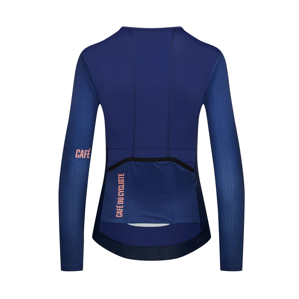 CAFE DU CYCLISTE Roxane Race Long Sleeve Women Jersey - Navy - Image 2