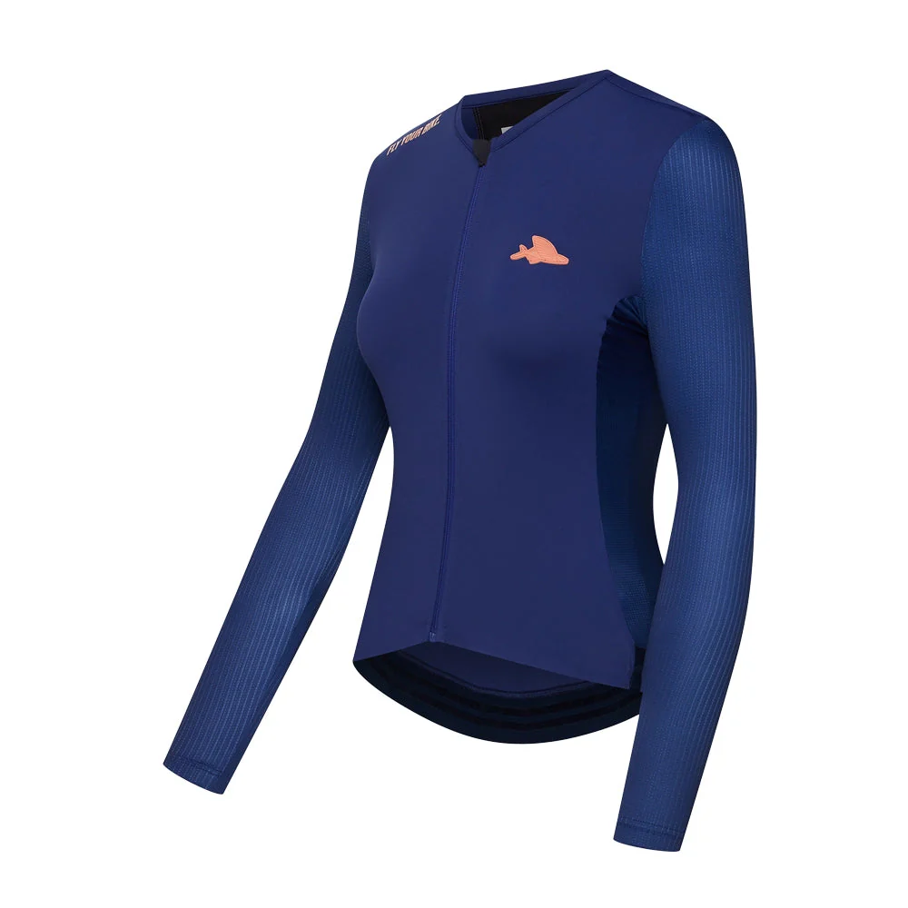 CAFE DU CYCLISTE Roxane Race Long Sleeve Women Jersey - Navy - Image 3