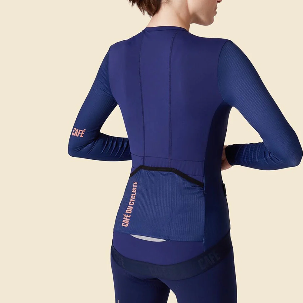 CAFE DU CYCLISTE Roxane Race Long Sleeve Women Jersey - Navy - Image 4