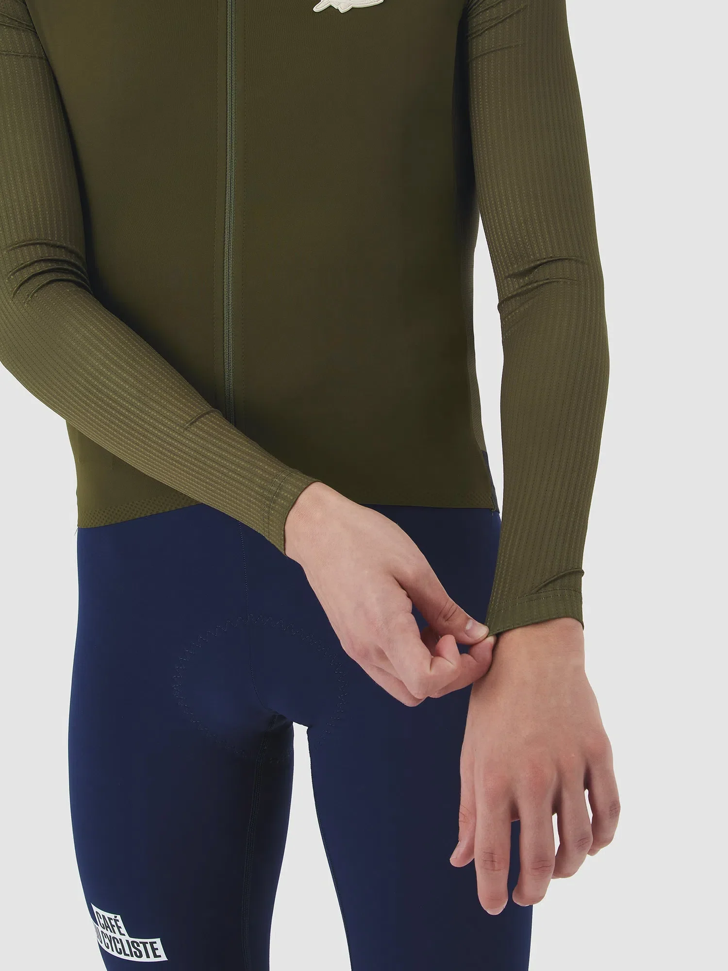 CAFE DU CYCLISTE Roxane Race Long Sleeve Jersey - Khaki - Image 3