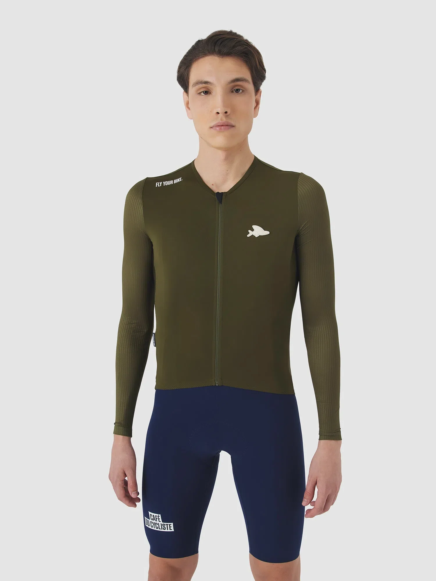 CAFE DU CYCLISTE Roxane Race Long Sleeve Jersey - Khaki - Image 4