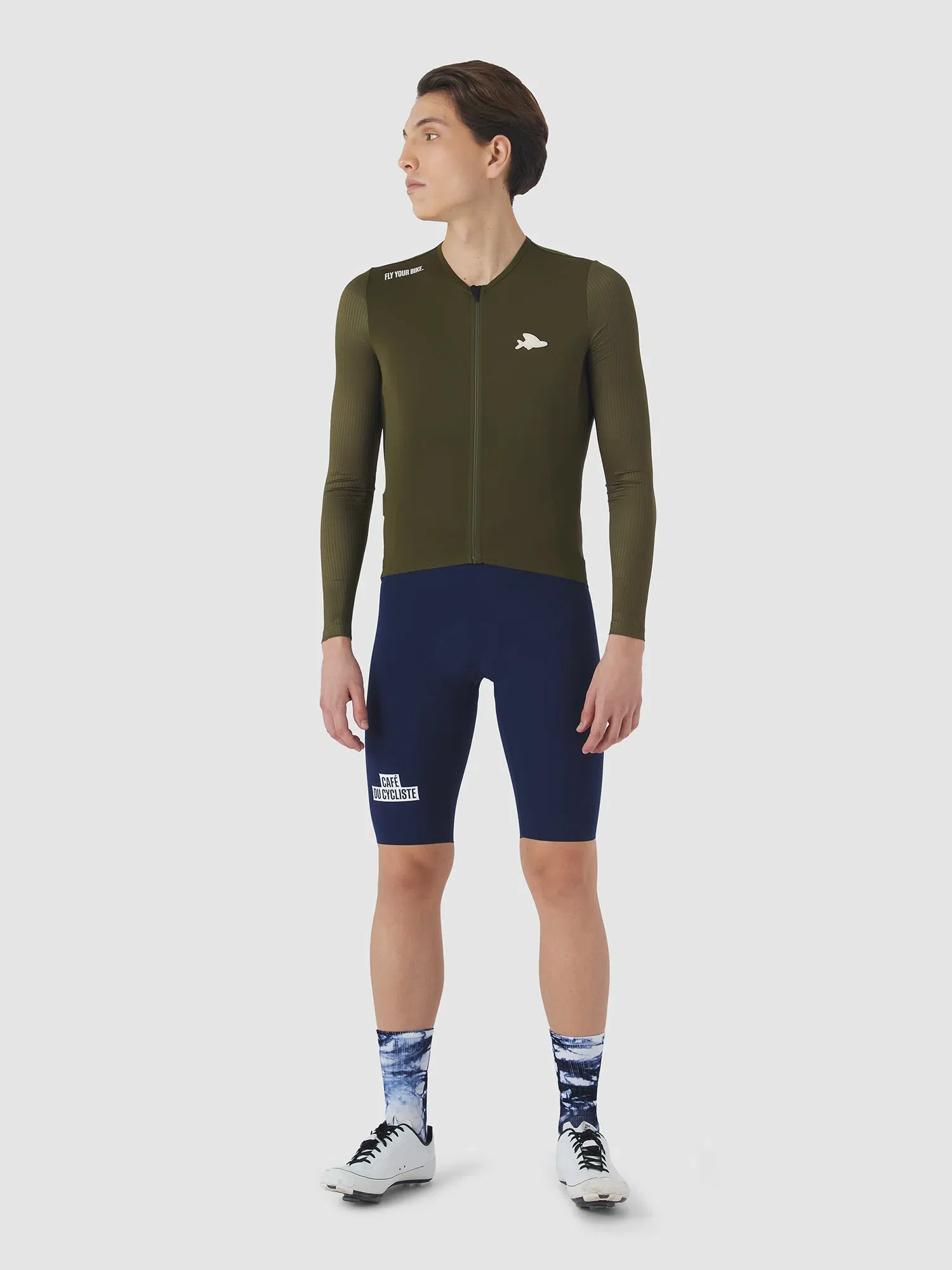 CAFE DU CYCLISTE Roxane Race Long Sleeve Jersey - Khaki - Image 5