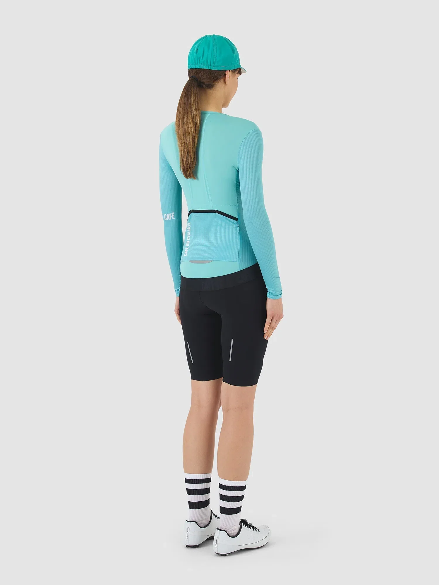 CAFE DU CYCLISTE Roxane Race Long Sleeve Women Jersey - Riviera Blue - Image 5