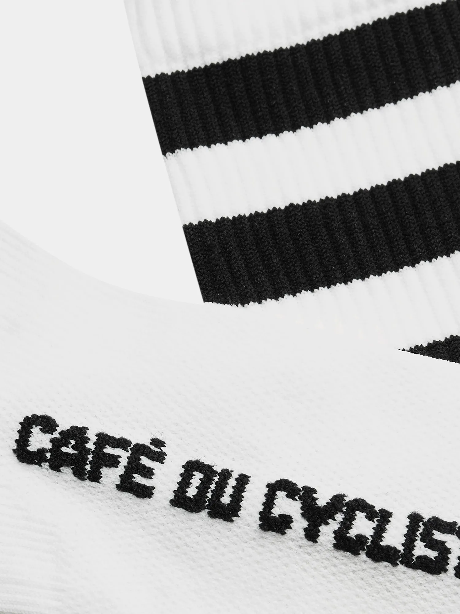 CAFE DU CYCLISTE Skate Socks - Black/White - Image 2