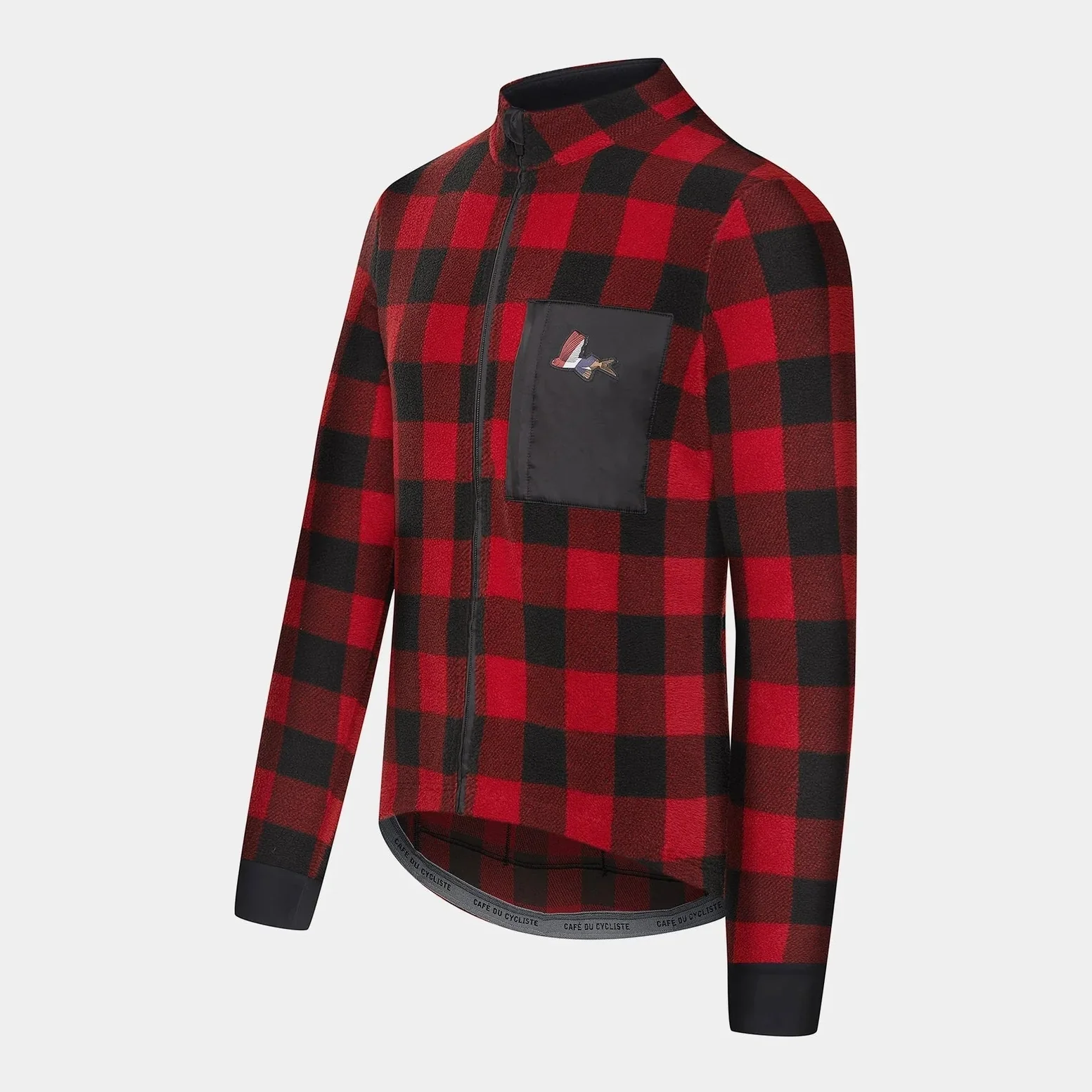 CAFE DU CYCLISTE Solange Fleece Jersey - Red/Black - Image 2