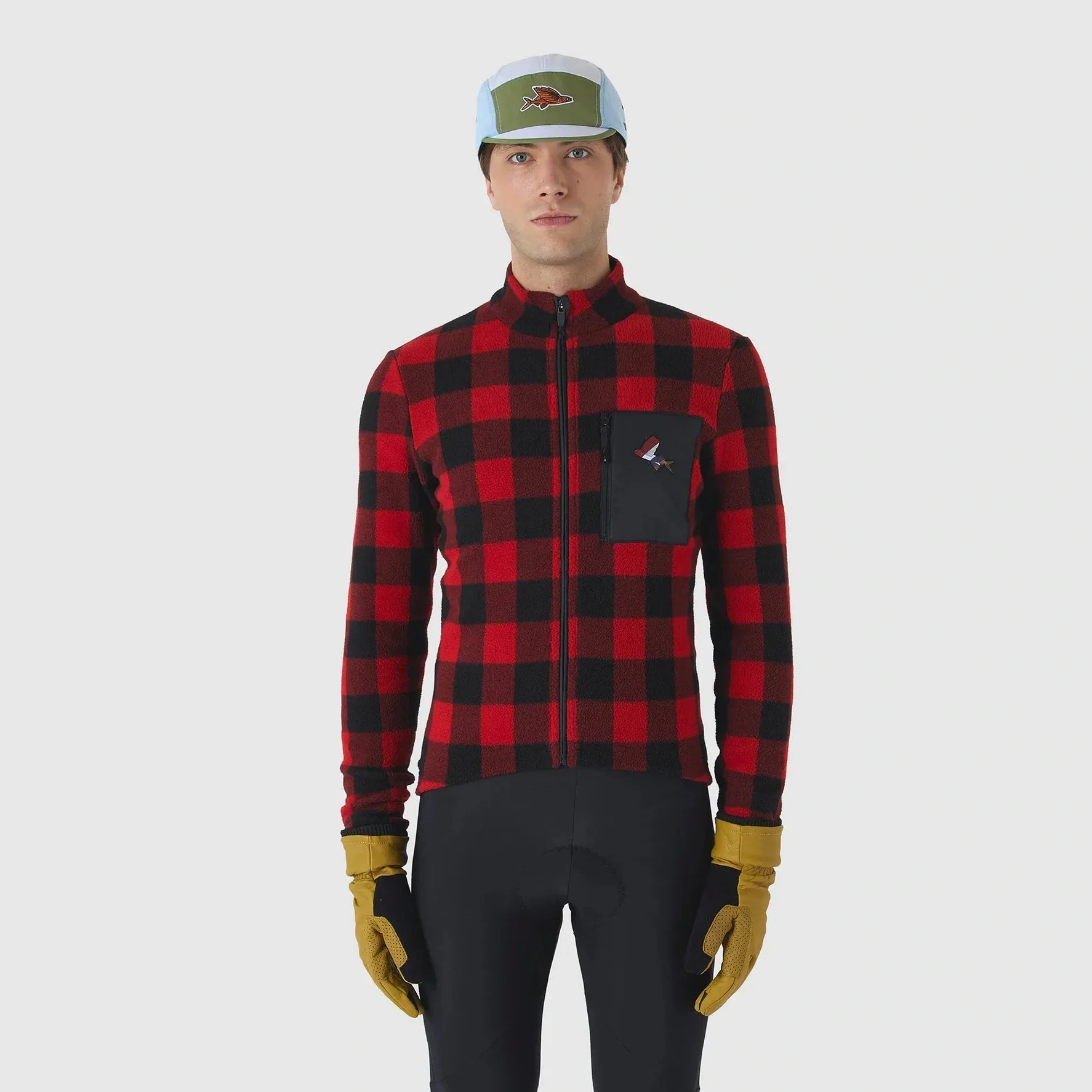 CAFE DU CYCLISTE Solange Fleece Jersey - Red/Black - Image 4
