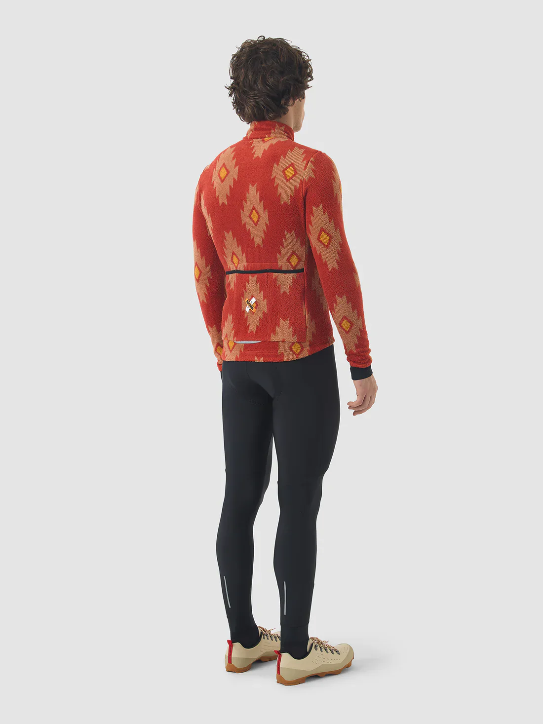 CAFE DU CYCLISTE Solange Fleece Long Sleeve Jersey - Clay/Sandstone - Image 6