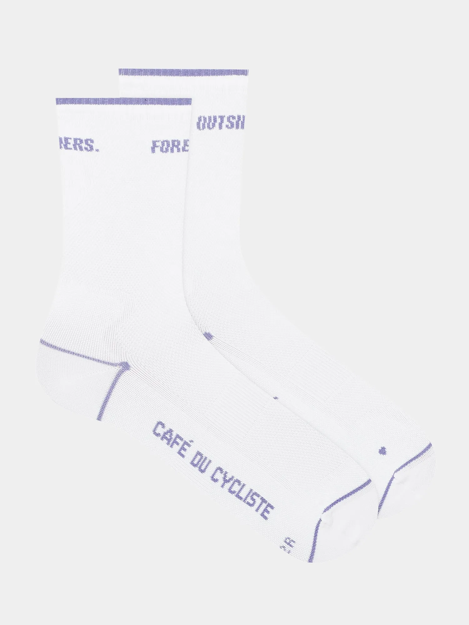 CAFÉ DU CYCLISTE Summer Motto Socks - Violet White - Image 2