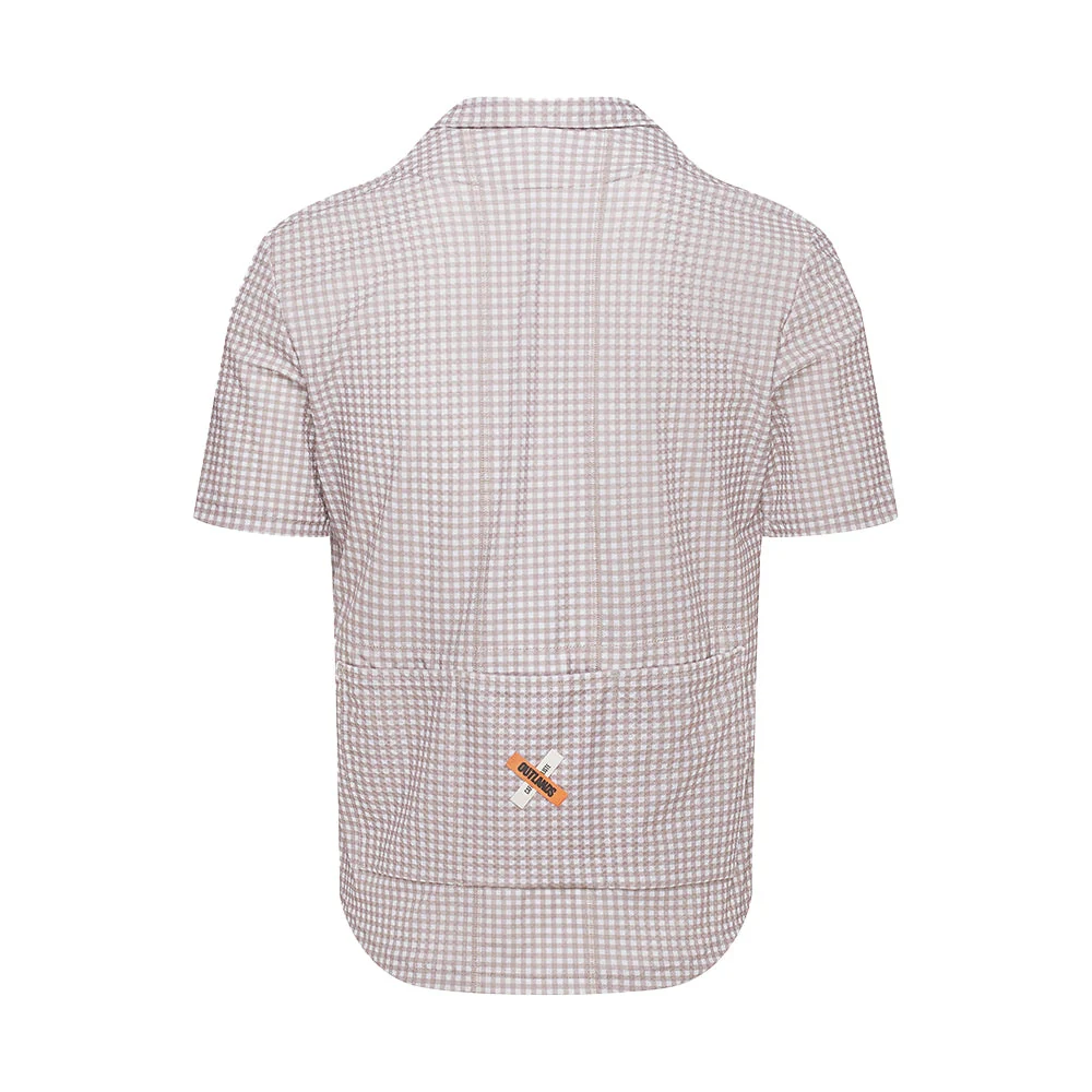 CAFE DU CYCLISTE Unisex Cycling Shirt Claudine - Oyster Grey - Image 2