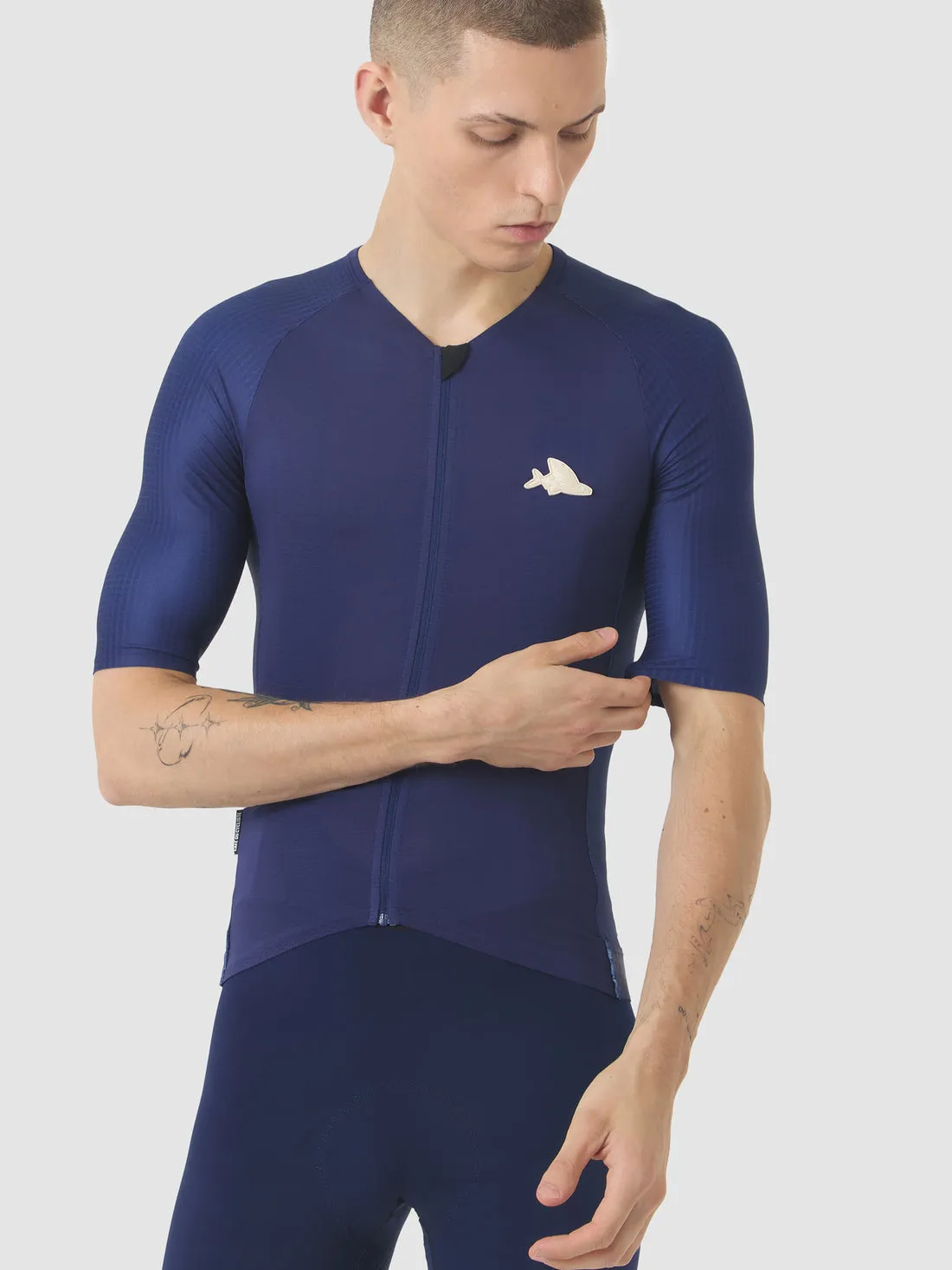 CAFE DU CYCLISTE Vinciane Super Light Jersey - Navy - Image 3