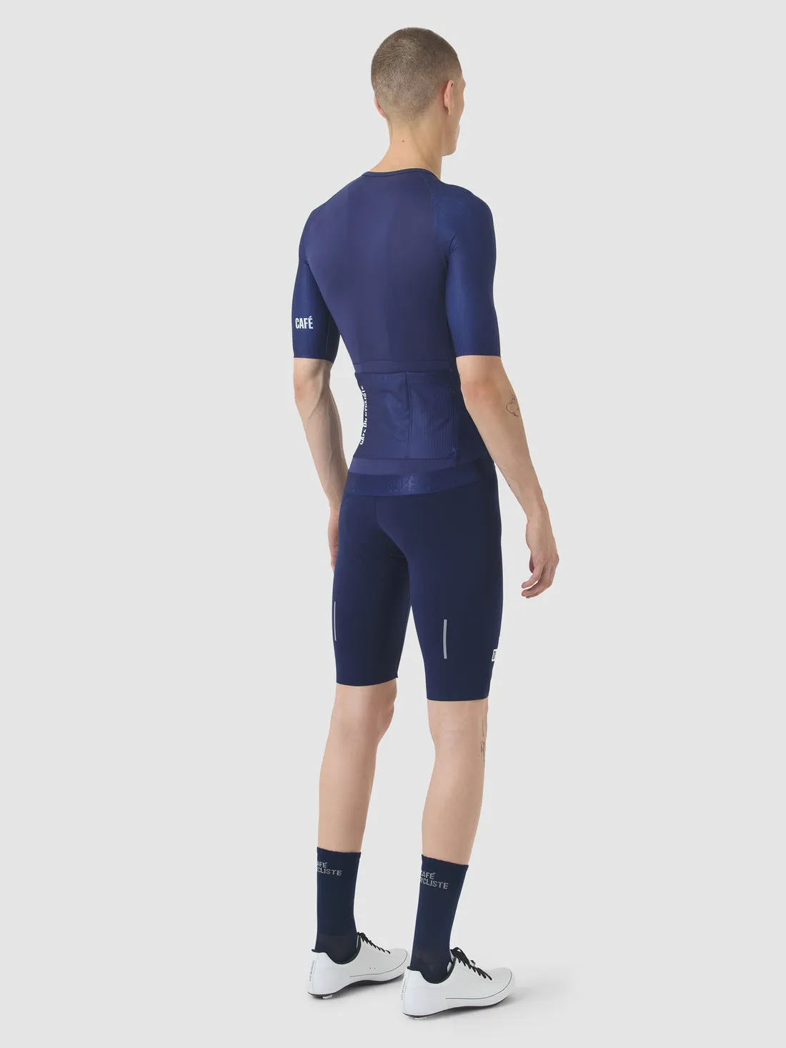 CAFE DU CYCLISTE Vinciane Super Light Jersey - Navy - Image 7